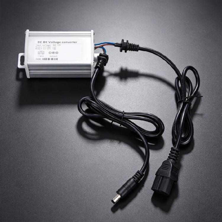 12V Accessory Source for Vehicle Lighting, Power Adapter with 3 Pin Input Wire, Output Socket, and Metal Housing for Electric Motorcycle Use