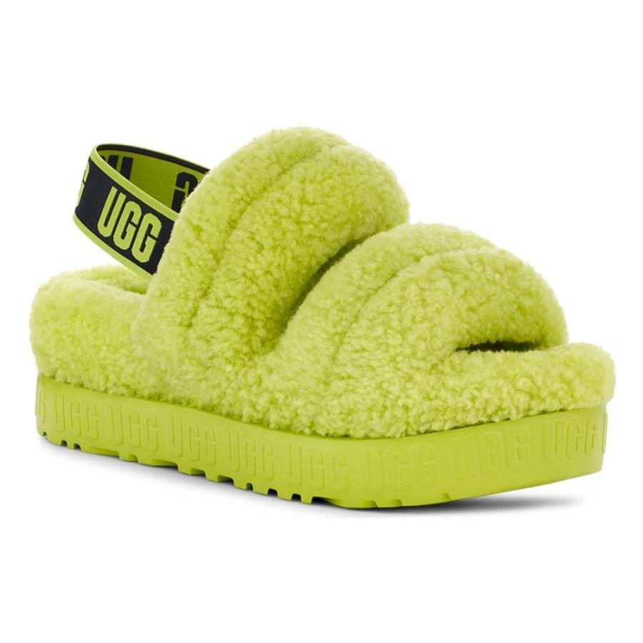 (WMNS) UGG Oh Fluffita Platform 'Key Lime' Women's 1120876-KLM