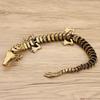 Brass 3D Articulated Chinese Dragon Ornament for Home or Office, Antique Metal Handcrafted Decor.
