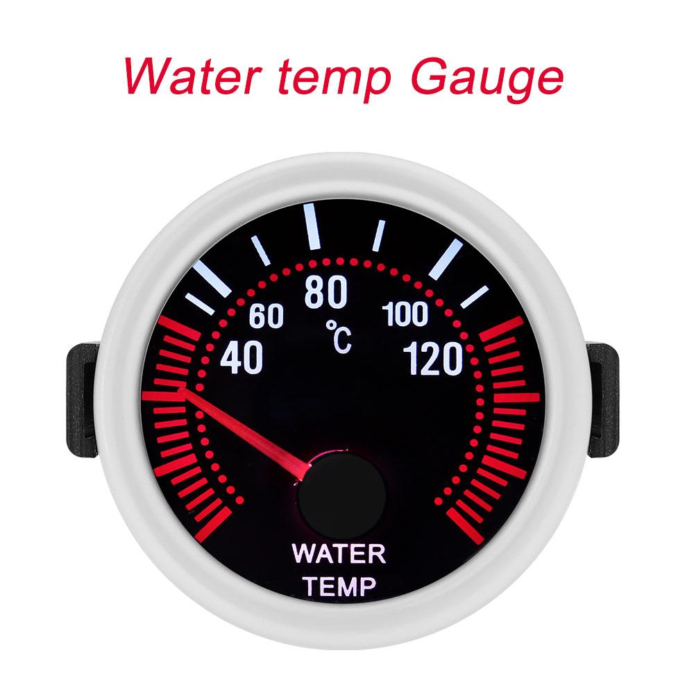 New 52mm Smoke Len Pointer Boost Gauge -1~0~2 BAR Turbo Boost Meter White LED Oil Pressure Tachometer Universal For 12V Auto Car