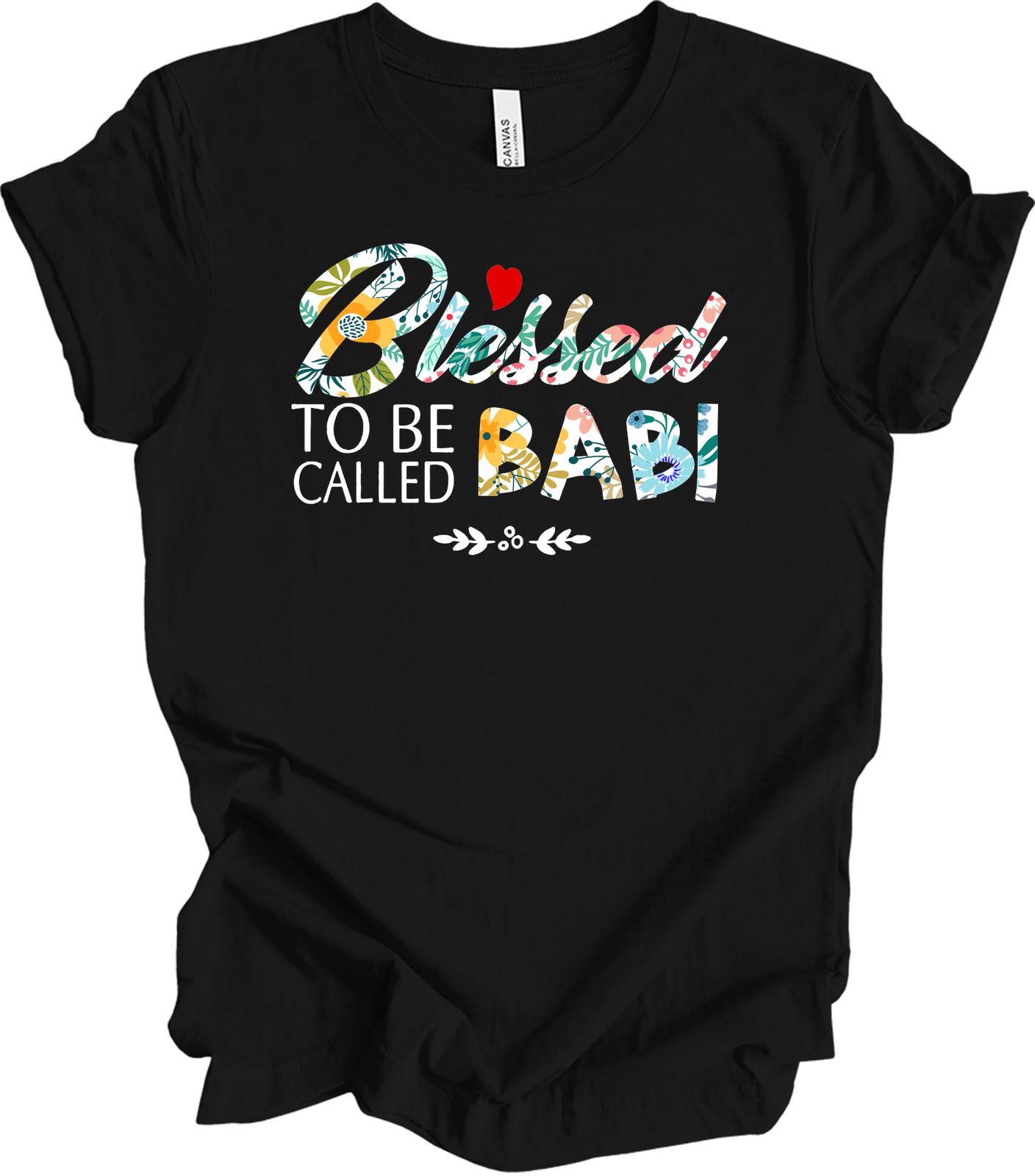 Blessed to Be Called Babi Floral T-Shirt Gift for Grandmothers XL