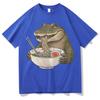 Hip Hop Frog Eating Japanese Noodles Graphics Tee Trendy TShirt Summer Casual Round Neck High Quality TShirt Streetwear Unisex