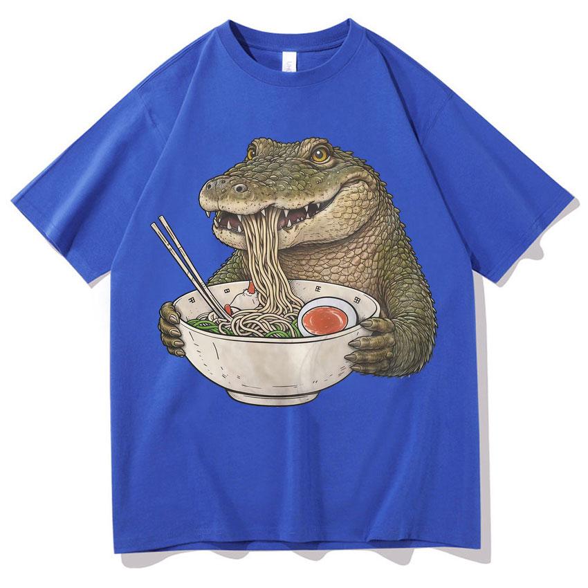 Hip Hop Frog Eating Japanese Noodles Graphics Tee Trendy TShirt Summer Casual Round Neck High Quality TShirt Streetwear Unisex