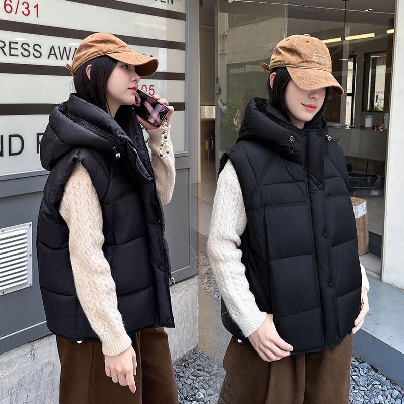 Herbst und Winter neue Baumwollweste Damen tragen große Größe locker und dünne Weste modische warme Jacke