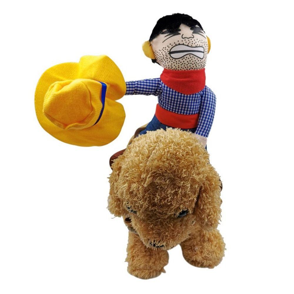 Funny Dress Up Pet Costume Halloween Cosplay New Year Outfit Trendy Cowboy Rider Dog Costume