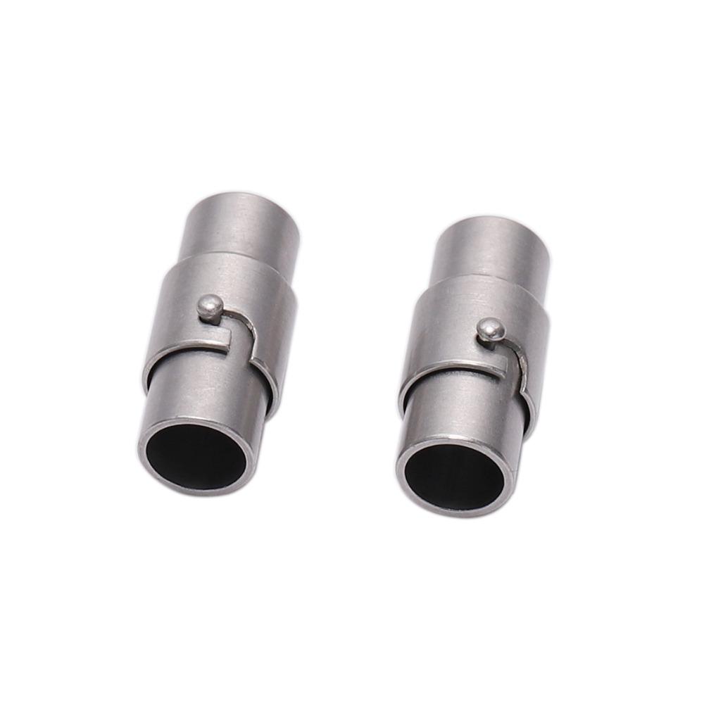 10pcs/lot 3 4 5 6 8 10mm Strong Magnetic Clasps With Locking Mechanism Leather Cord End Cap Connectors For DIY Jewelry Making