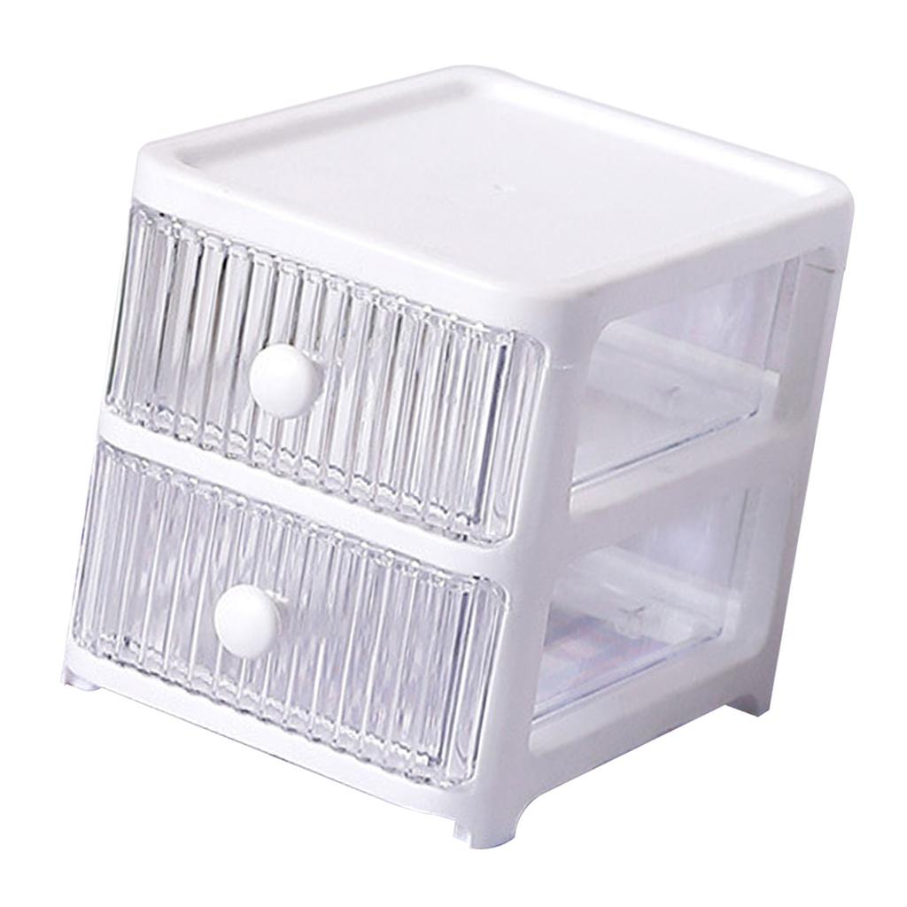 Scatola portaoggetti da scrivania con cassetti multistrato trasparente multifunzionale impilabile organizer da scrivania per casa camera da letto