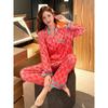 Autumn and Winter Gold Velvet Pajamas Women's Suit Trousers Home Clothes High-end Sense Home Clothes