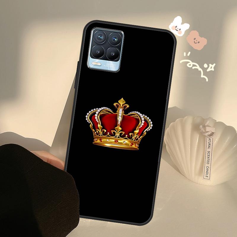 Queen King Crown Case For Realme C55 C63 C61 C51 C53 C25 C65 C67 C71 C75 11 12 13 14 Pro Plus GT6 GT7 15 Pro