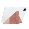Tablet Case For iPad Pro 12.9 (2022)/(2021)/(2020)/(2018) Y-Fold Stand Glitter Leather TPU Acrylic Clear Cover