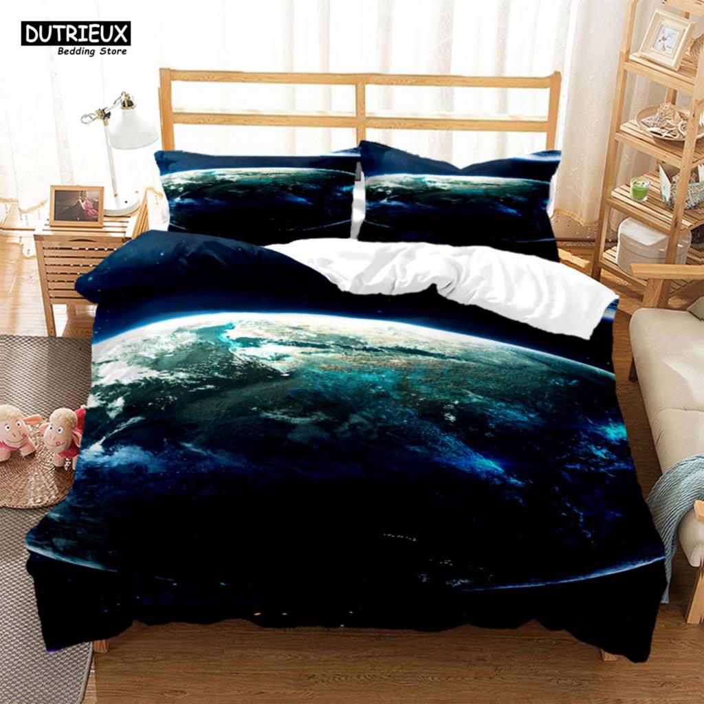 Space Star Printed Polyester Bedding Soft and Comfort Personal Quilt Cover Bedding Kit