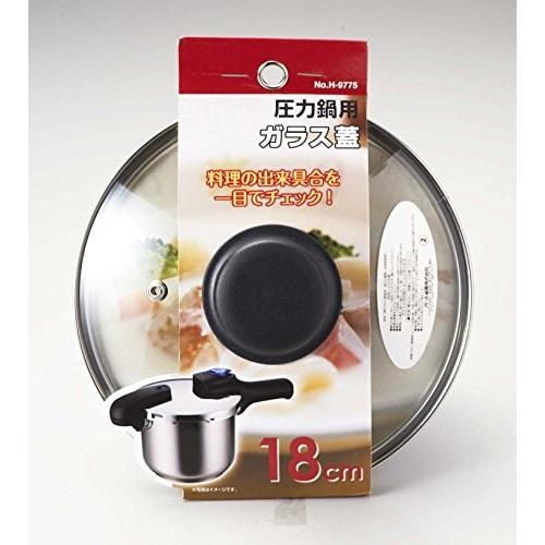 PEARL METAL Glass Pot Lid, 18cm, for Pressure Cookers, H-9775