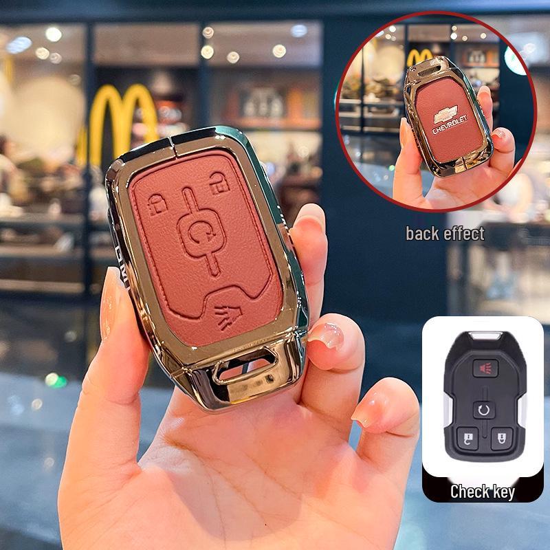Chevrolet K5 Trax Cruze Sleuteletui - Star Milesuo Metalen Gesp Volledige Dekking Shell