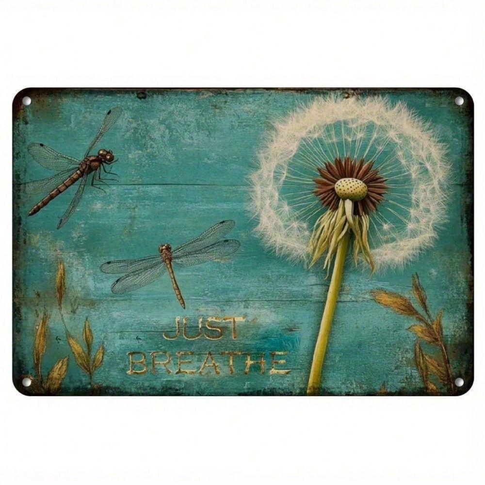 

Metal Poster Wall Art Dandelion Rustic Home Decor