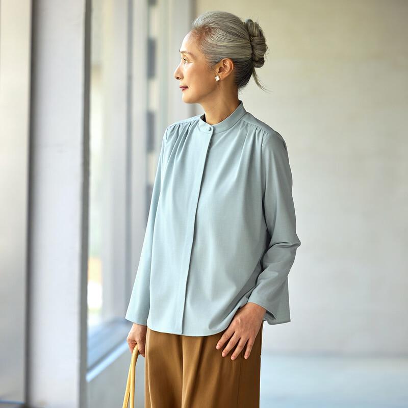 Muzi Women's Long-Sleeve Casual Shirt