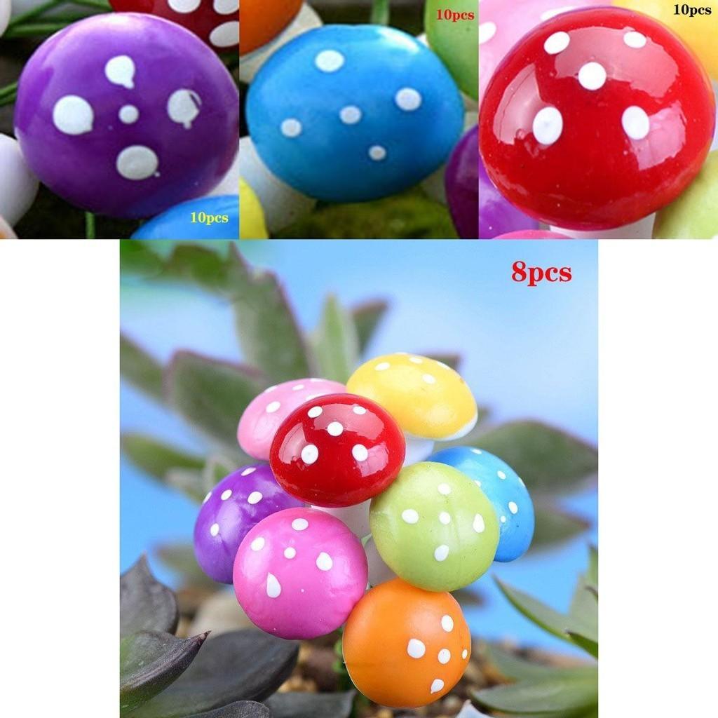 Multi-colored Foam Mushrooms Miniatures For Stunning Diy Landscape Decoration