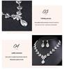 Leaf Shaped Elegant Bridal Jewelry Necklace Set for Evening Gown