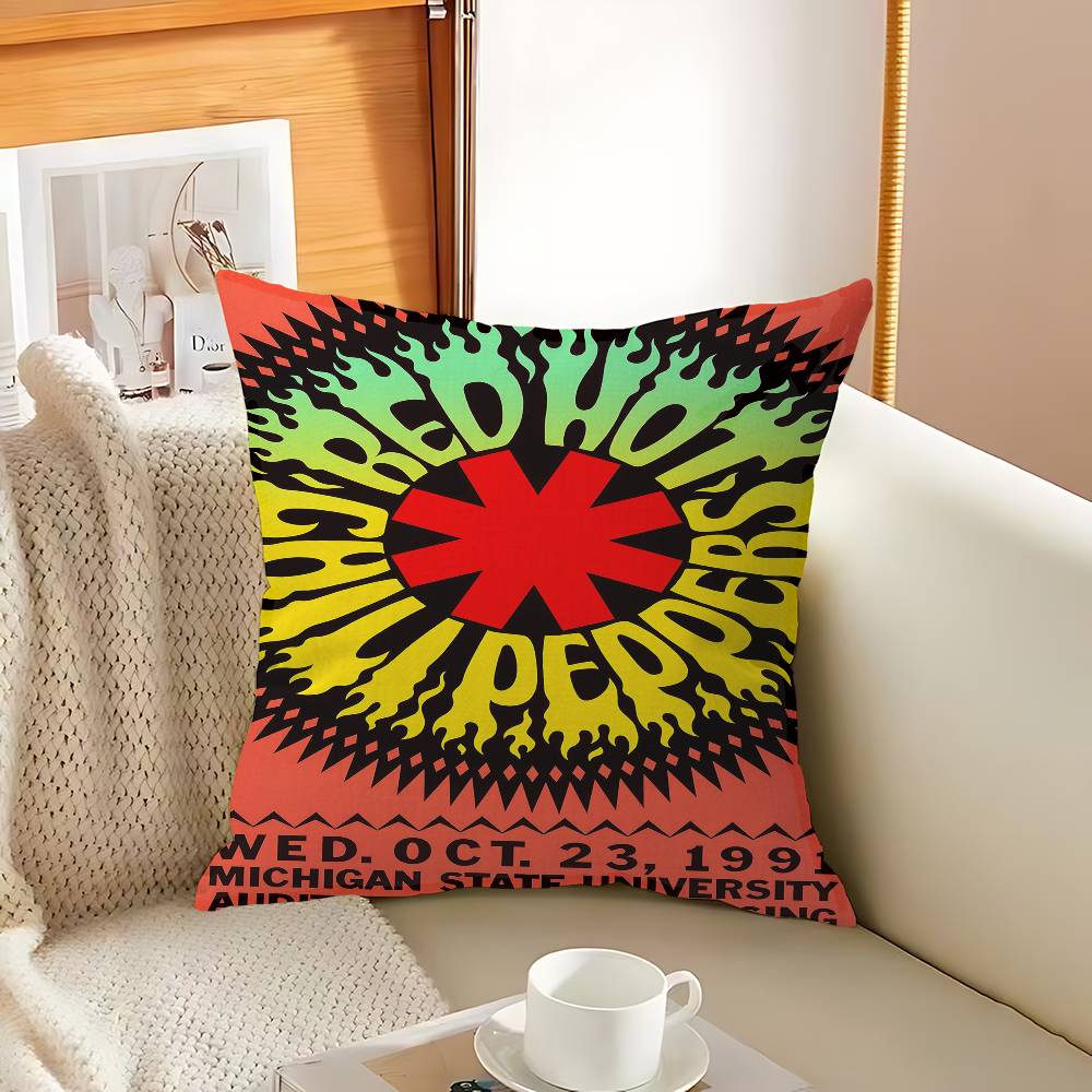 Rock Band Red Hot C-Chili P-Peppers Cushion Cover Polyester Sofa Cushions Decorative Throw Pillows Home Decoration Pillowcover