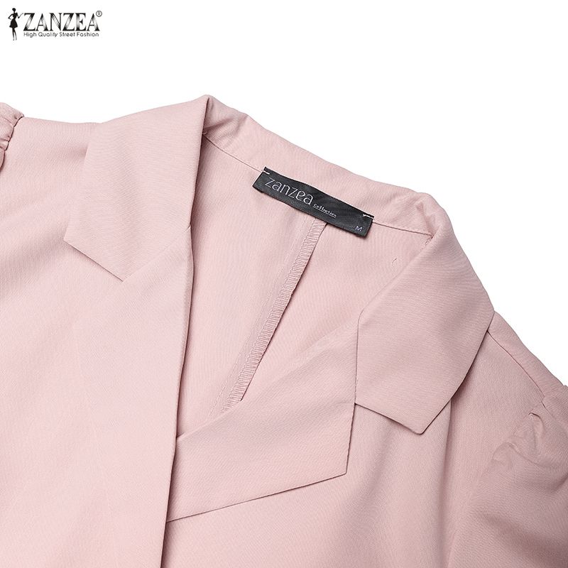 ZANZEA Women Short Sleeve Blouse and Midi Skirts Summer Two Piece Suit Sets