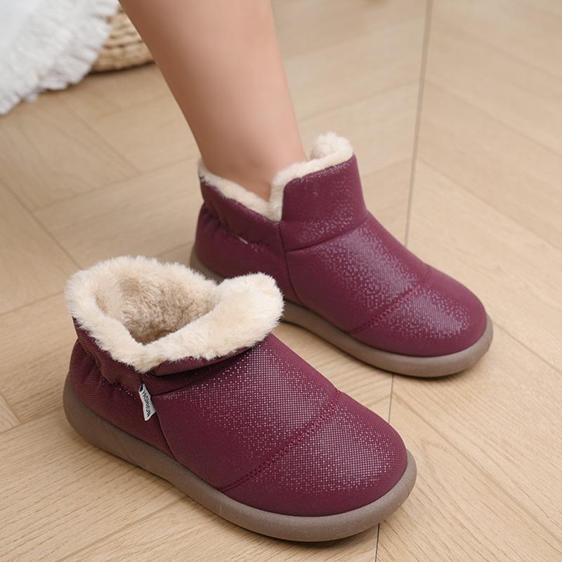 Winter Short Boots Plush Cotton Boots Waterproof Warm Snow Boots Warm Cotton Shoes Fashionable Women Shoes  De Mujer