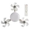2 In 1 Hanging Fan 3 Gears Drone Fan with LED Light Remote Control Silent Ceiling Drone Fan for Dining Room Bedroom Living Room