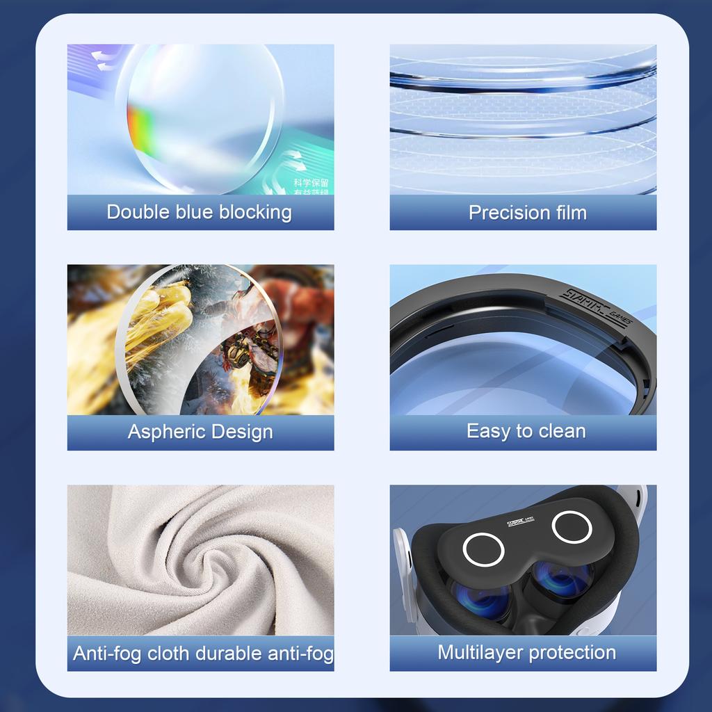 Suitable for Meta Quest 3S VR scratch resistant ring lens protective cover, anti eye blue light Quest 2 accessories