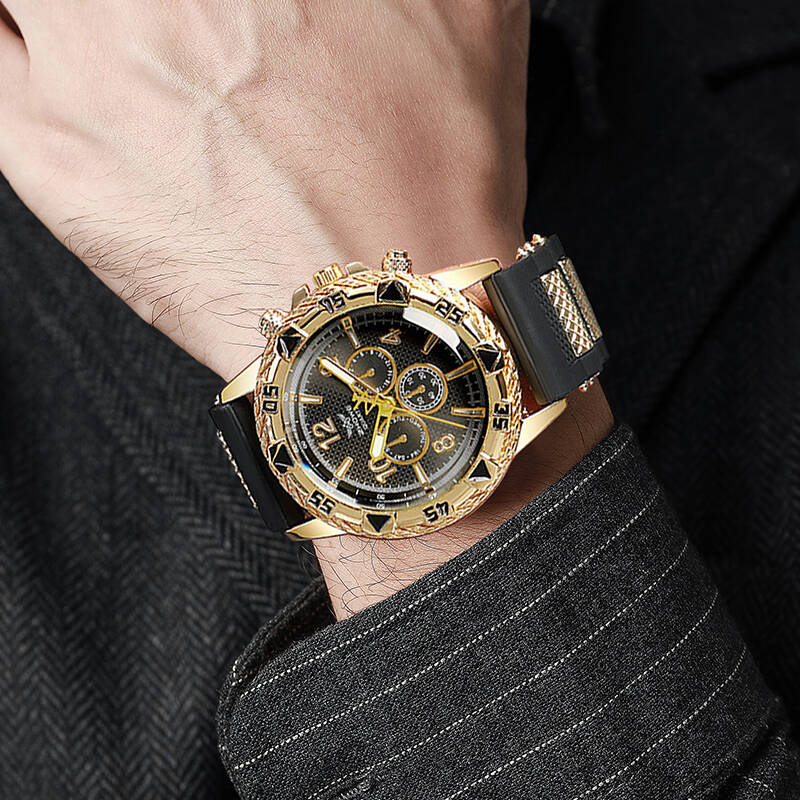 Fashion Large Dial Men’s Watch Casual Silicone Band Analog Quartz Wrist Watch Man Sports Watches Reloj Hombre