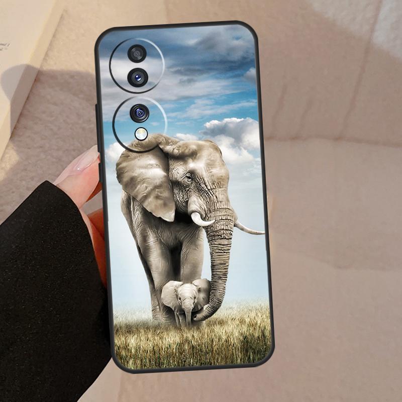Elephant Baby Nature For Honor Magic 7 6 5 Lite V5 Case For Honor 400 Pro 200 50 70 90 X8a X8b X9a X9b X9c Cover