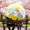 Japanese style Cute cartoon theme Sailor Moon Tsukino Usagi cartoon Umbrella Portable Home Essential Travel Outdoor Iron Multi functional Umbrella B11