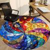 1pc Starry Night Celestial Office Round Area Rug, Indoor Mat Suitable For Office, Under Office Chairs Bedroom Living Room Home Decor, Room Deco