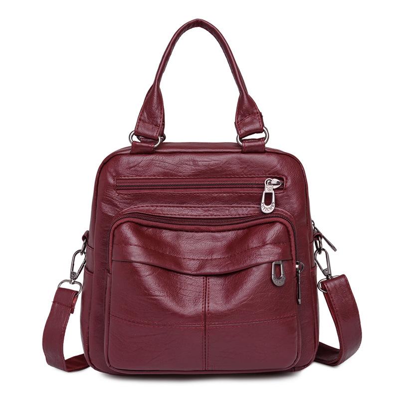 Bags for Women New Style Handbag Crossbody Bag Fashionable Shoulder Bag Soft Leather Backpack Retro Bag Women
