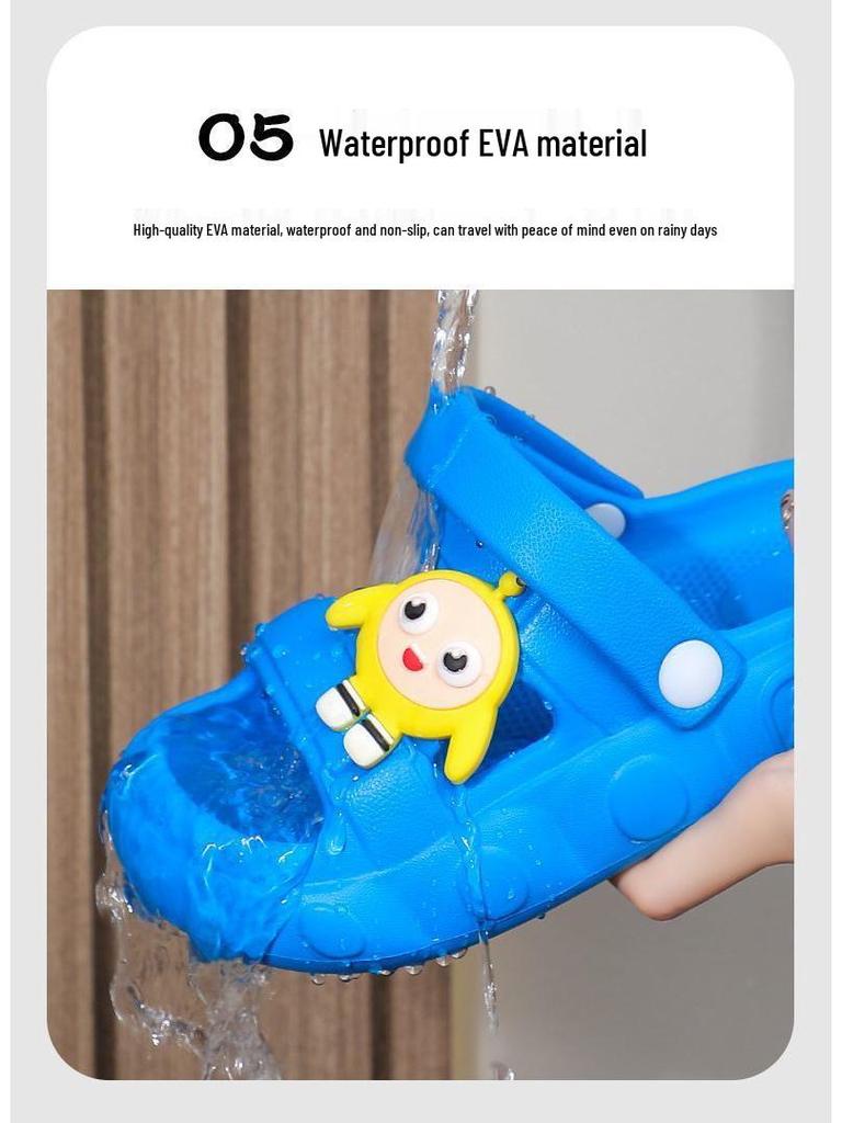 Panda Boys' 2026 Summer Toe Protection Sandals - Soft Sole Casual Beach Shoes for Small and Medium Children