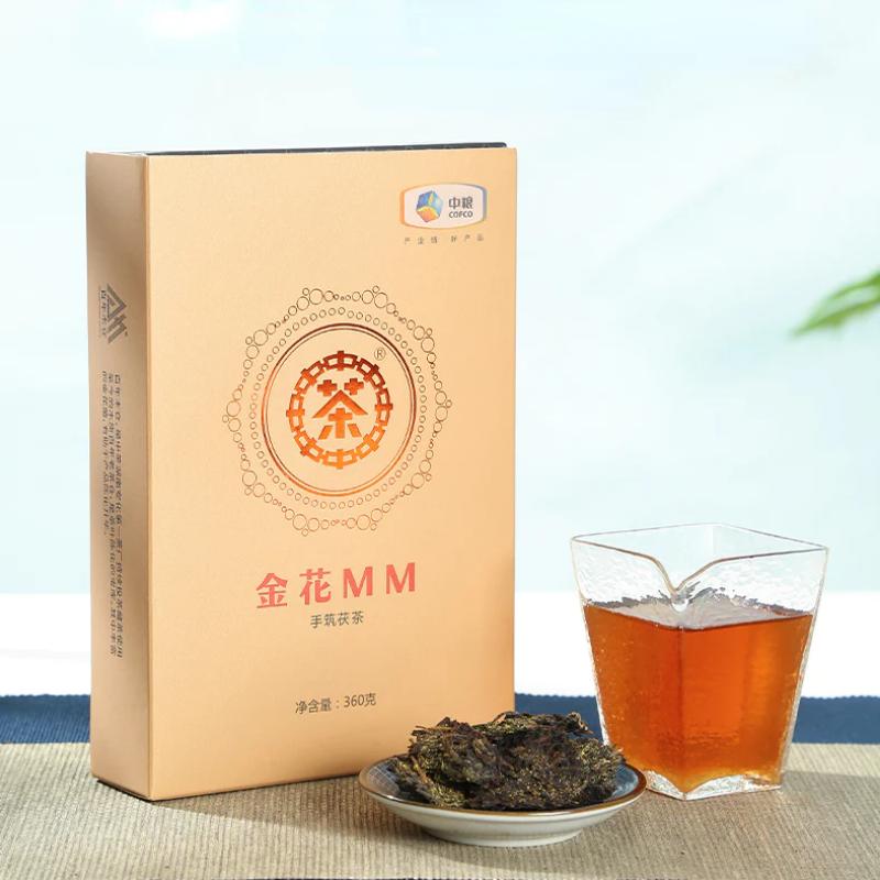 360g Anhua Dark Tea Brick Hunan Golden Flower Handmade Fucha Organic Black Tea
