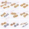 18K Gold Plated Inlaid Zircon Closure Fasteners Lock Clasps Accessories,Handmade Decorative Connector Pearls Clasps Supplies