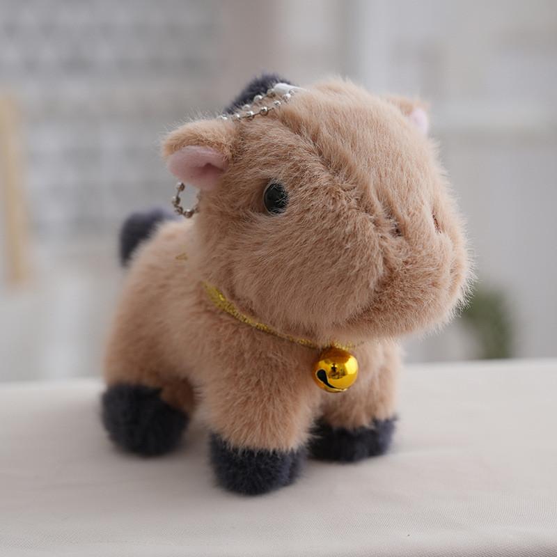 Toy Plush Pony Cute Cartoon Animal Doll Keychain Backpack Pendant Holiday Gift