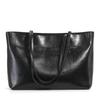 Genuine Leather Large Capacity Women's Tote - Fashion Oil Wax Cowhide Handbag & Shoulder Bag