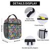 Colorful Magical Mushrooms Pattern Insulated Lunch Bag for Women Children Portable Food Boxes Thermal Lunch Box Tote