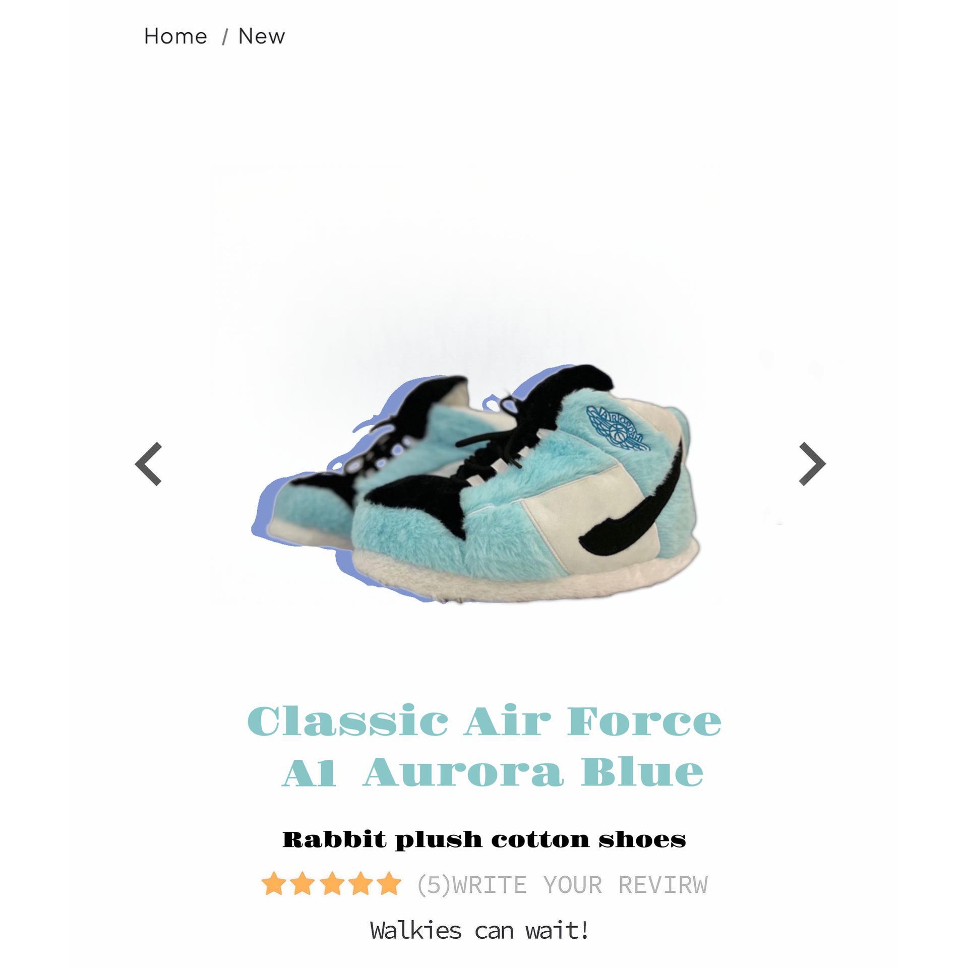 

Натхненні Douyin капці AJ1 Кокос : Ретро бавовняне домашнє взуття для пар Rubber Sole Size 36-46