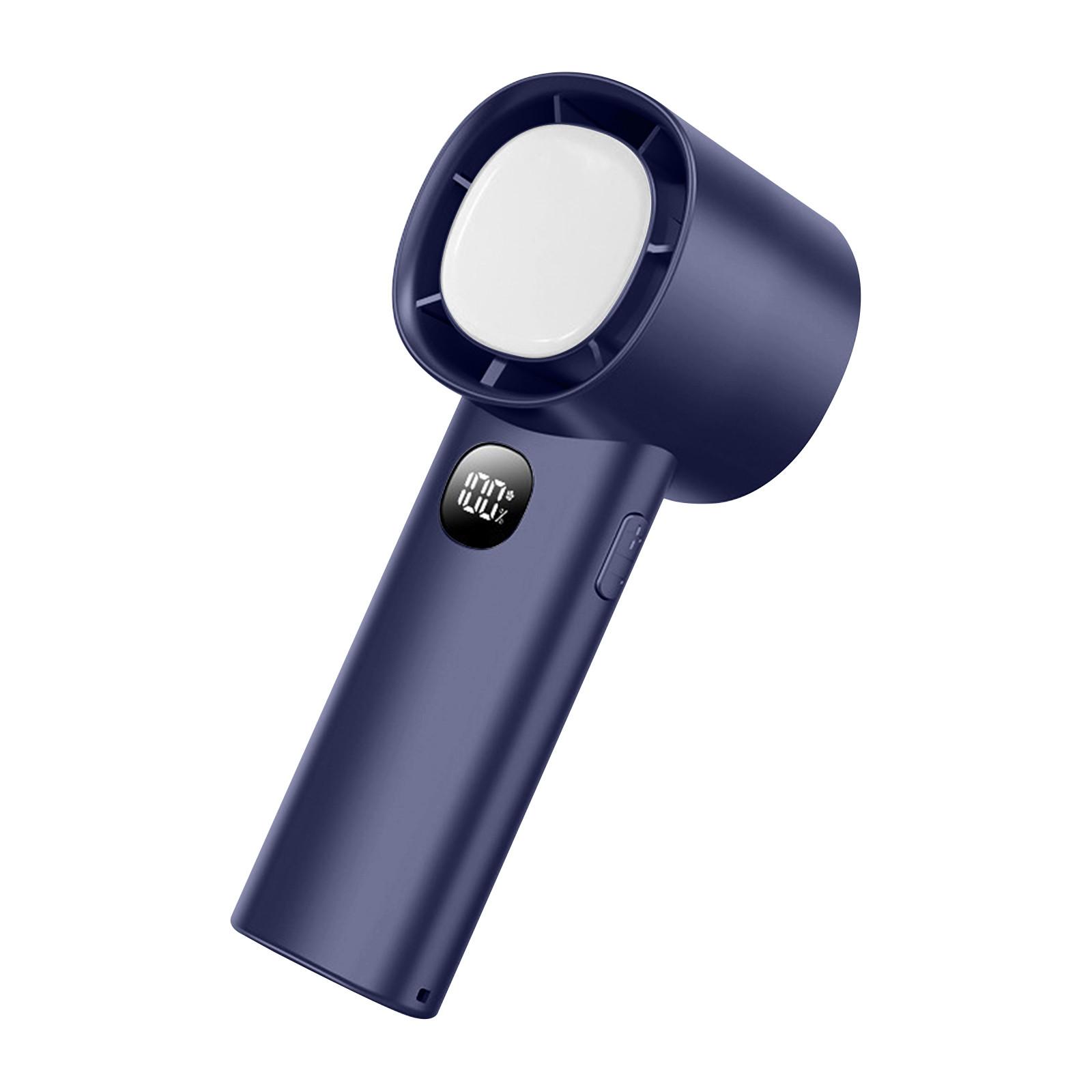 

Ручной вентилятор, настольный, высокоскоростной, небольшой, бесшумный вентилятор, светодиодный цифровой дисплей, функция ночной подсветки, высокоскоростной ручной вентилятор One Size бежевый