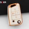 4 Buttons Tpu Car Key Case Cover Shell Fob For Volkswagen Vw Golf 7 Alltrack Mk7 Tiguan Seat Ateca Leon Ibiza Skoda Octavia