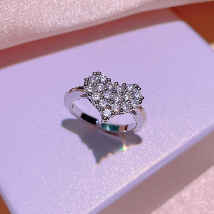 

Свадебное платье Ювелирные изделия Циркон Комплект Сердце Ожерелье Серьги Кольцо Комплект из трех предметов