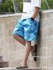 Men's Plus Size Quick-Dry Floral Beach Shorts - Loose Fit, Casual Sports Five-Point Design