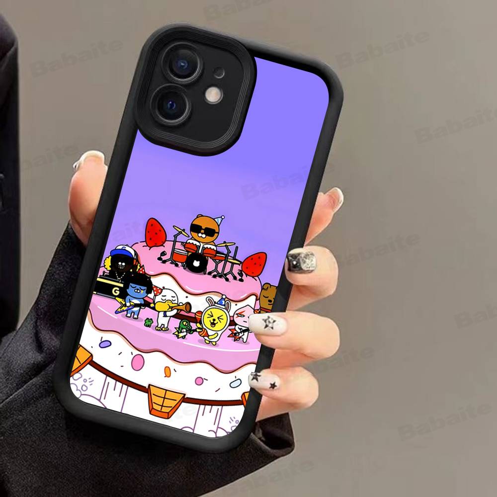 Cartoon K-KAKAO CUTE F-FRIENDS Phone Case For IPhone 17 16 15 14 13 12 11 Pro Max Plus Mini Luck Cover