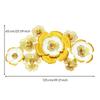 Metal Flower Wall Decor Layered Art Sturdy for Entryway