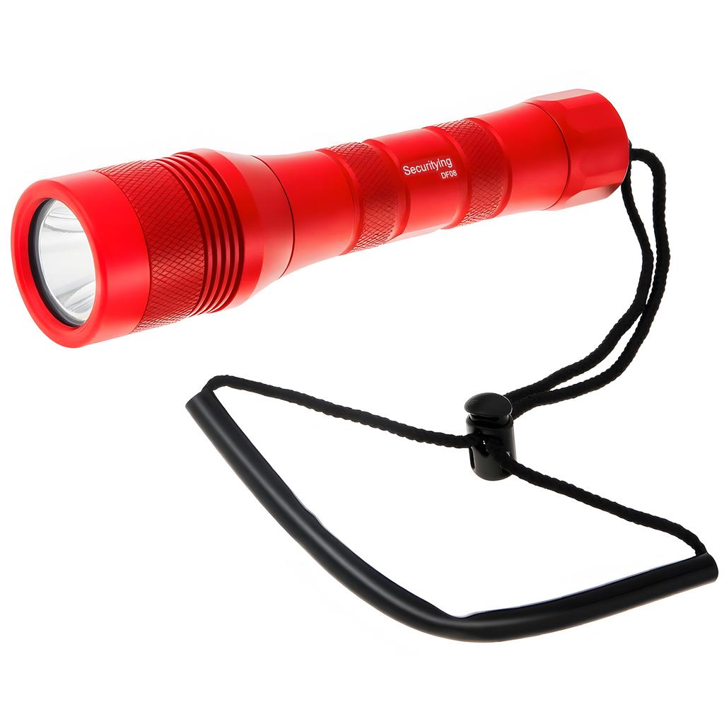 SecurityIng DF08 Scuba Diving Flashlight 1050LM Underwater 150m Deep Waterproof Torch Light with 9 Degree Beam Angle