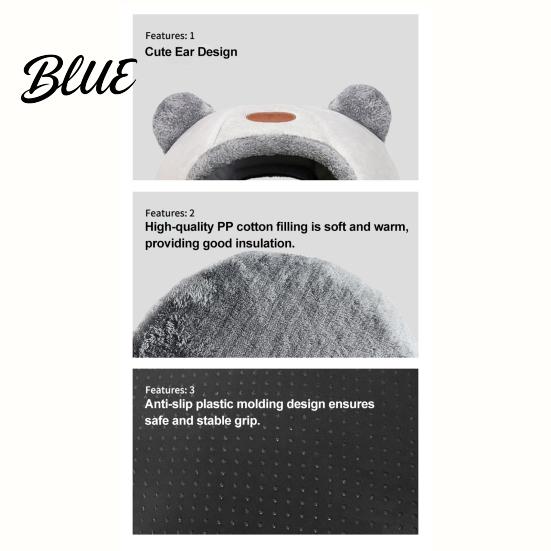 High-quality Cat Bed Bottom Lovely with Bear Cozy Pet Cute Cave Ears Non-Slip Winter Nest