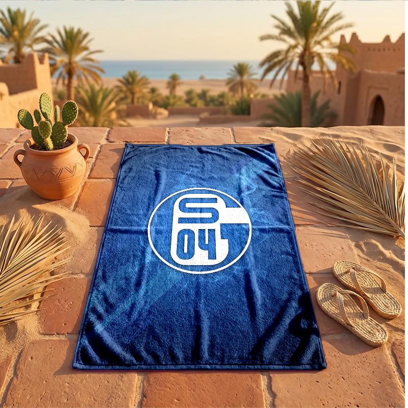 Asciugamano da Spiaggia Morbido Asciugatura Rapida Tema Schalke 04?Asciugamano Asciutto Per Vacanze Estive Al Mare Nuoto