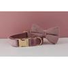 Light Purple Velvet Dog Collar And Leash Set For Dogs Custom Engraved Nameplate Pet Supplies Dog Leash Velvet05