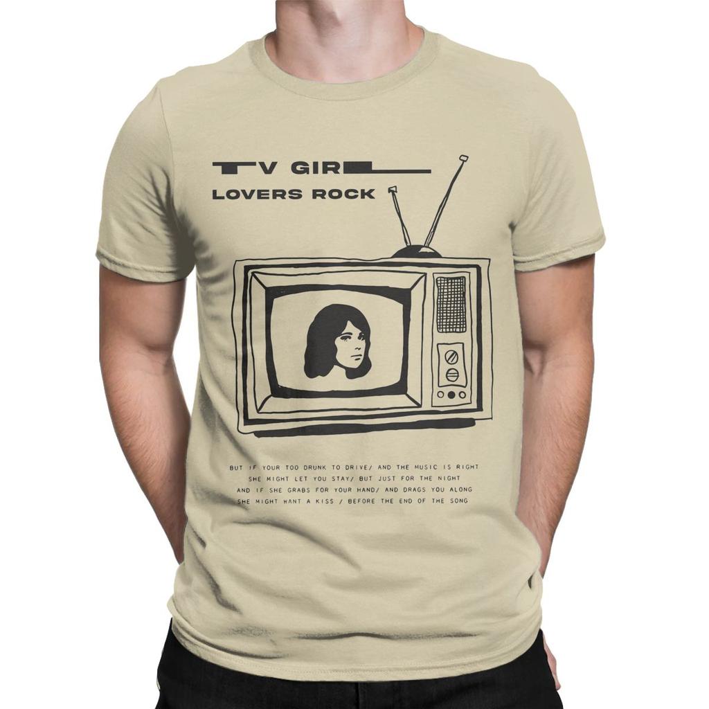 TV Girl Rock T-Shirt for Men Casual Cotton Tee Shirt Crew Neck Short Sleeve T Shirt Plus Size Clothes