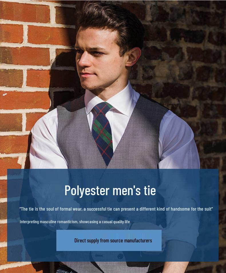 Luxury Men's Jacquard Christmas Tie - High-end Polyester Fashion